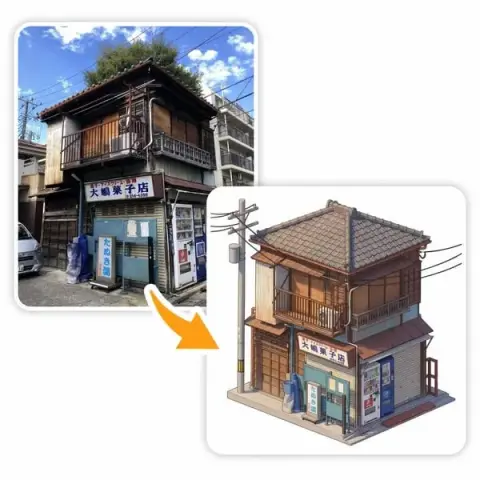 建筑转卡通3