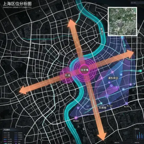 区位分析图暗黑风格