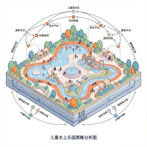景观节点分析图插画风-单一