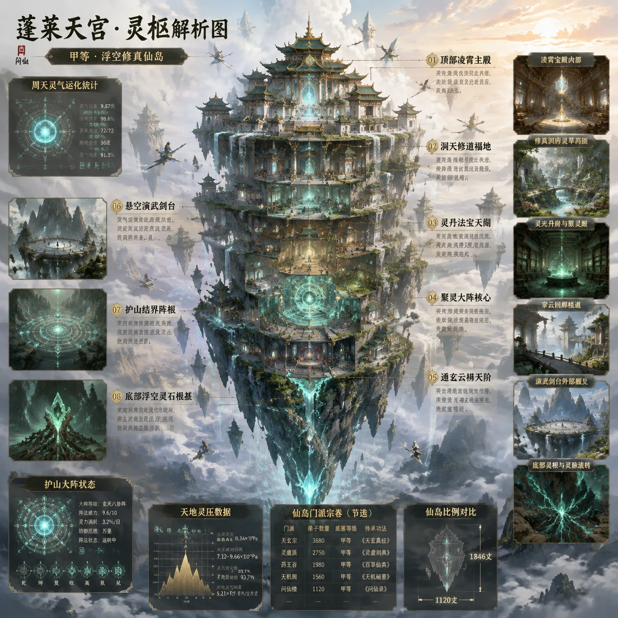 灯塔浮空基地结构解析图